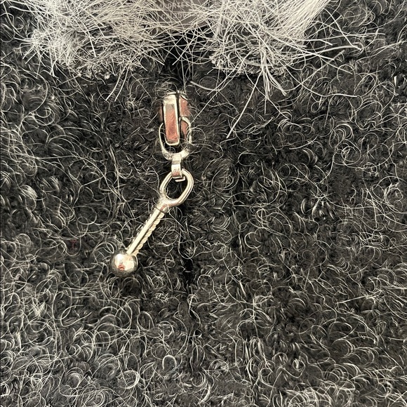 90’s Vintage Bebe Hoodie Faux Fur Bell Sleeve Trim Sweater Large - Picture 9 of 9